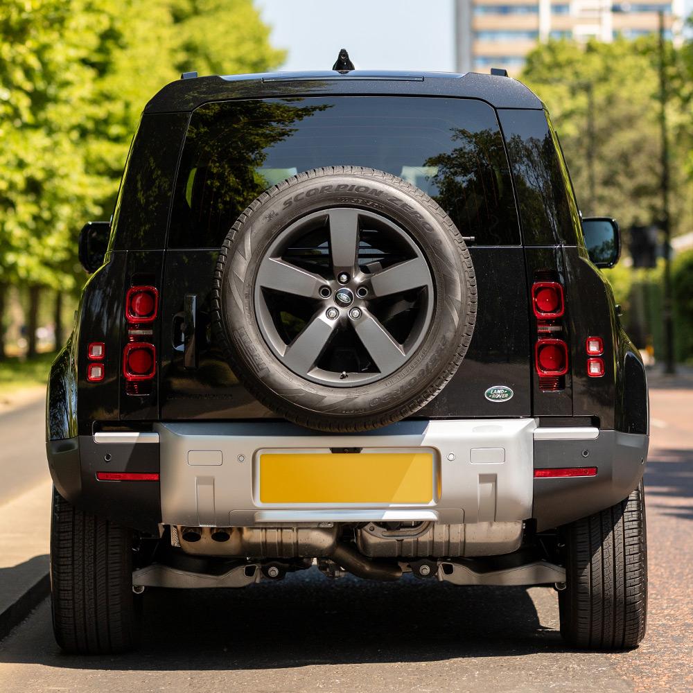 Rear of Land Rover Defender